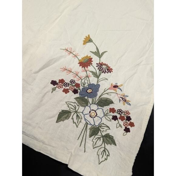 A&F Summer Linen Blend Button Up Embroidered Floral Shirt Mens XXL - Picture 9 of 10